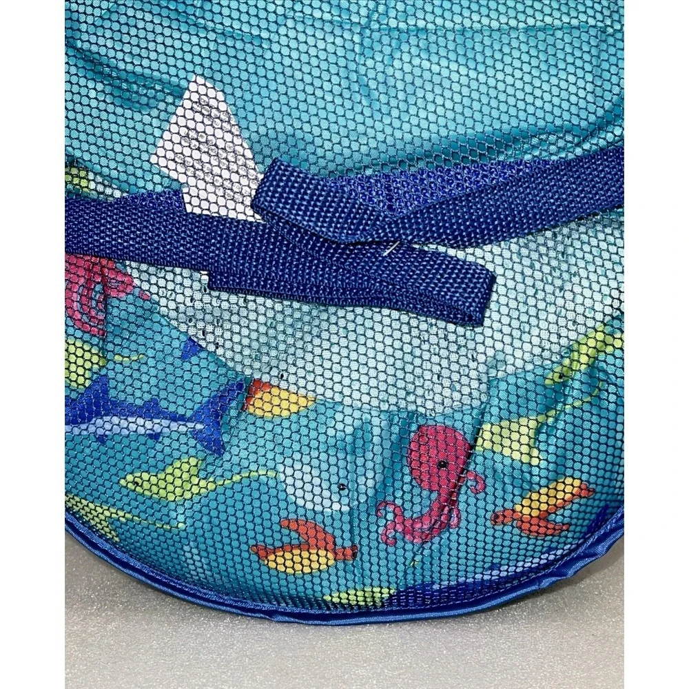 Swimways Premium Infant Baby SpringFloat Adjustable Sun Canopy Green & Blue 3+M‎